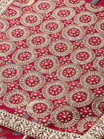 Thumbnail for HERE&NOW Women Embroidered Gotta Patti Pure Cotton Kurta With Sharara With Dupatta - Distacart