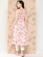 Thumbnail for Kalini Floral Printed White Romance Kurta - Distacart