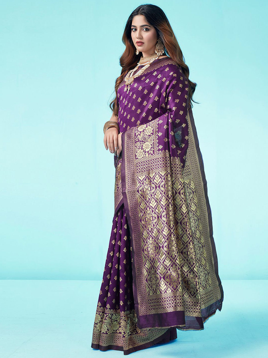 Kalini Ethnic Woven Design Zari Art Silk Banarasi Saree - Distacart