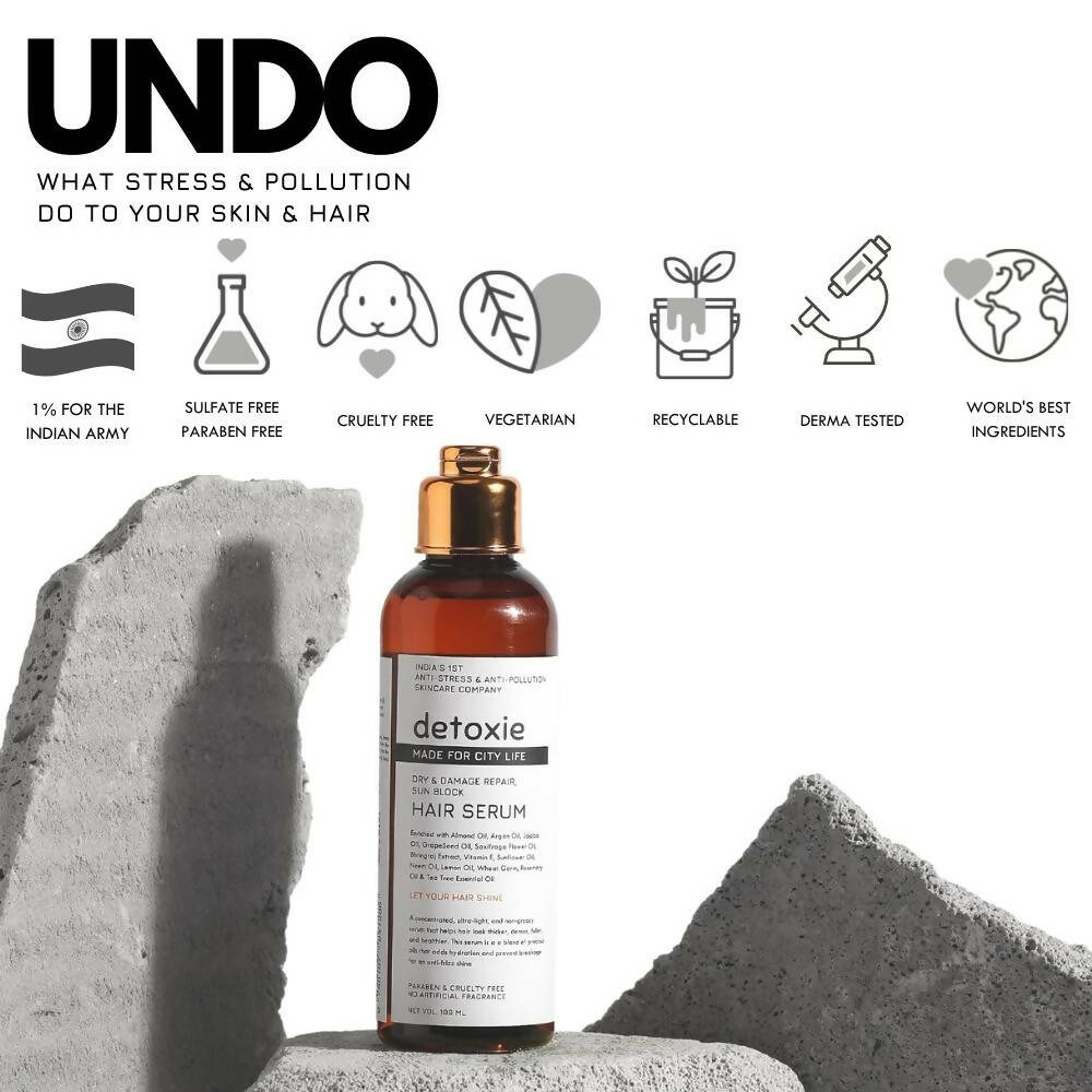 Detoxie Dry & Damage Repair Sun Block Hair Serum - Distacart