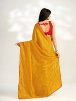 Thumbnail for Sangria Striped Silk Blend Saree - Distacart