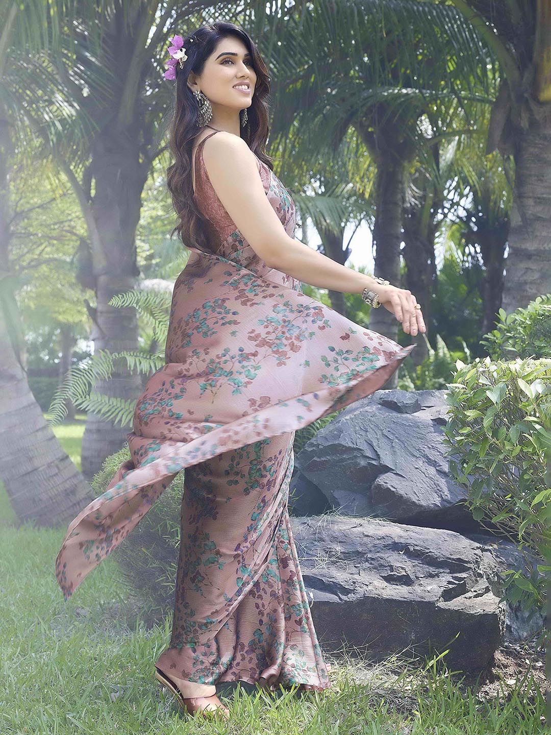 Kalini Floral Printed Saree - Distacart