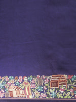 Thumbnail for Mitera Blue Floral Pashmina Silk Saree - Distacart