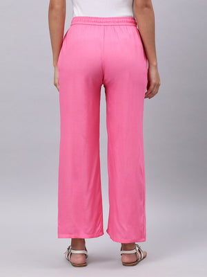Souchii Pink Liva Palazzos - Distacart