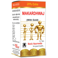 Thumbnail for Basic Ayurveda Makardhwaj Rasayan 12 Tablets