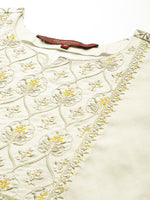 Thumbnail for Sangria Women Green Floral Yoke Design Kurta - Distacart