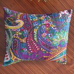 Thumbnail for The Decor Nook Purple Base With Multicolour Flowers Print Cushion Cover - Distacart