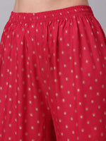 Thumbnail for Kalini Women Pink Empire Gotta Patti Kurta with Palazzos - Distacart