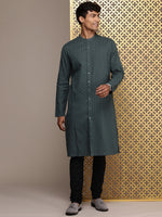 Thumbnail for House of Pataudi Woven Design Straight Jashn Kurta - Distacart