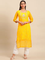 Thumbnail for Sangria Women Ethnic Motifs Printed Mirror Work Indie Prints Kurta - Distacart
