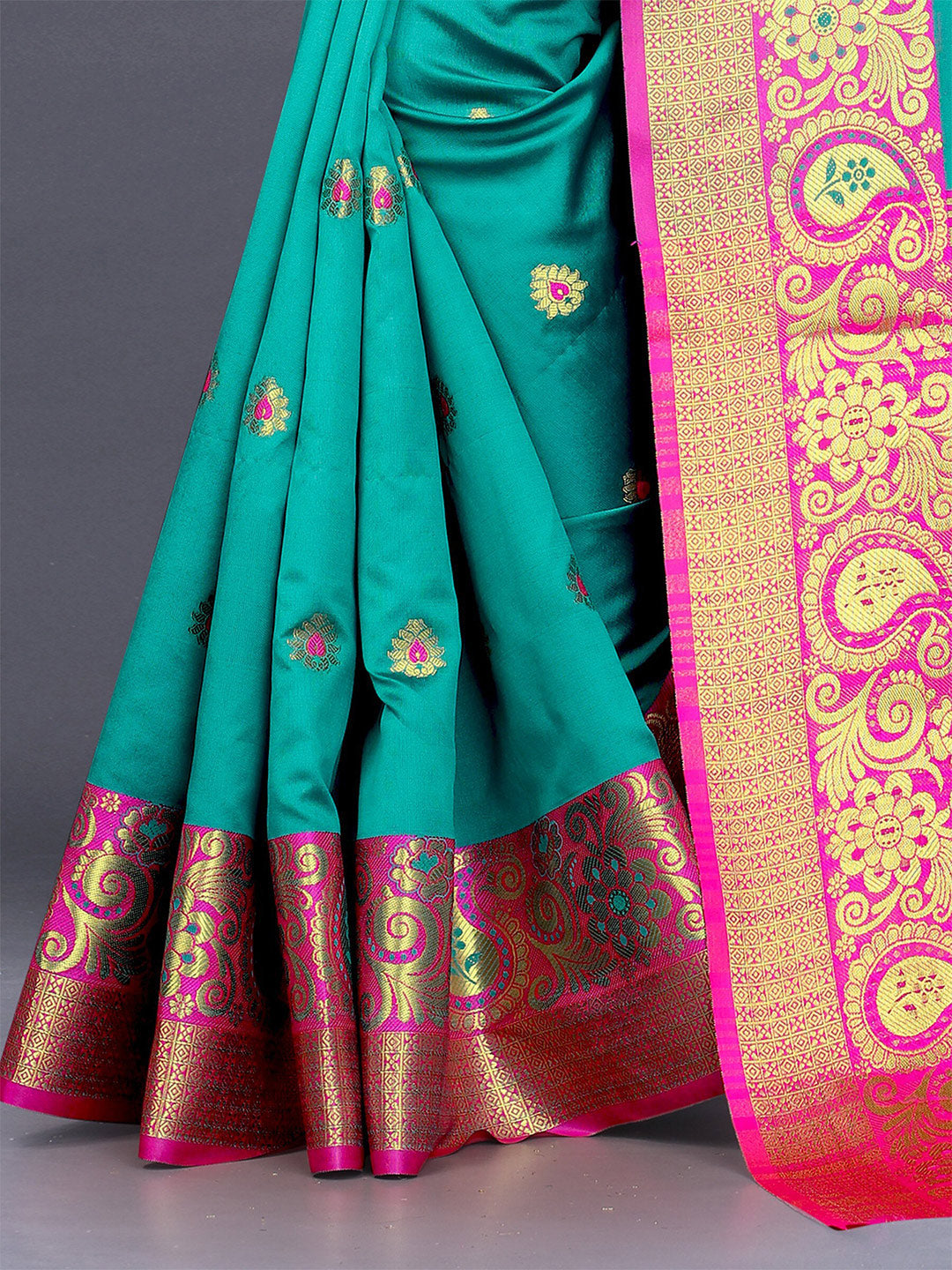 Kalini Ethnic Motifs Zari Jute Silk Banarasi Saree - Distacart