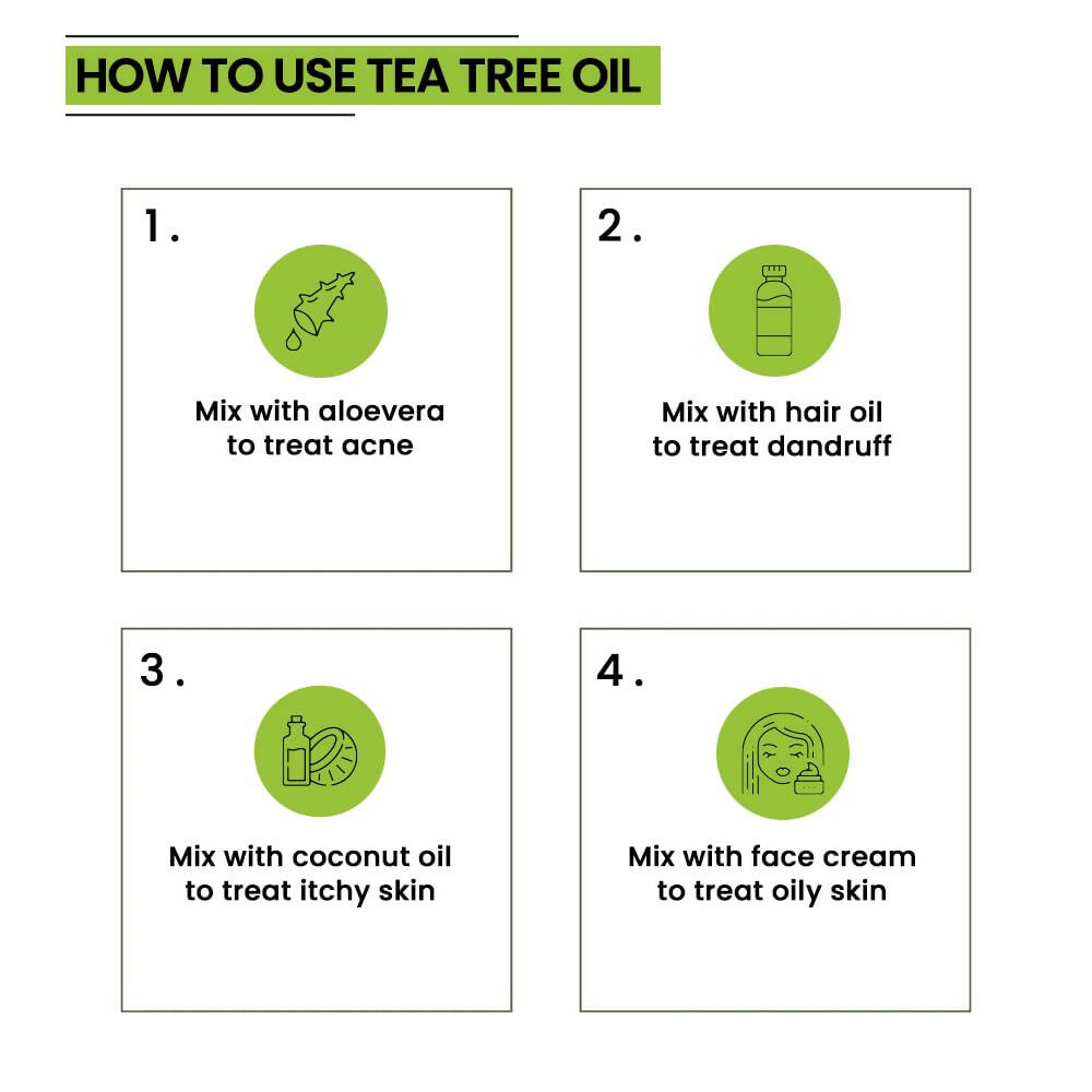 Rey Naturals Tea Tree Oil for Hair, Skin and Face Care - Distacart