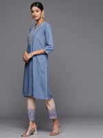 Thumbnail for Biba Women Yoke Design Kurta with Trousers - Distacart
