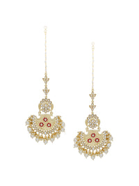 Thumbnail for Shoshaa Gold-Plted Contemporary Chandbalis Earrings - Distacart