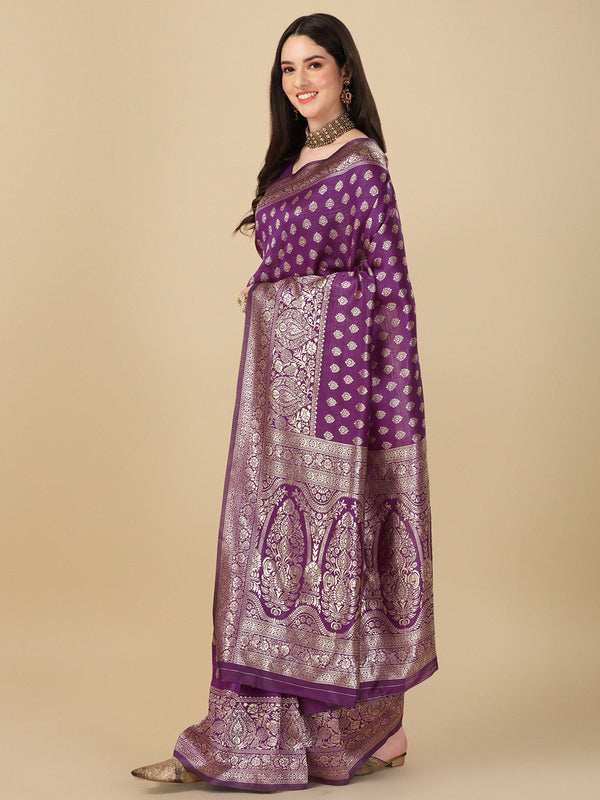 Kalini Ethnic Motifs Zari Art Silk Banarasi Saree - Distacart