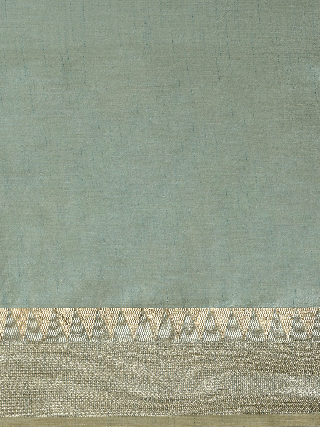 Kalini Green & Golden Solid Woven Design Saree - Distacart