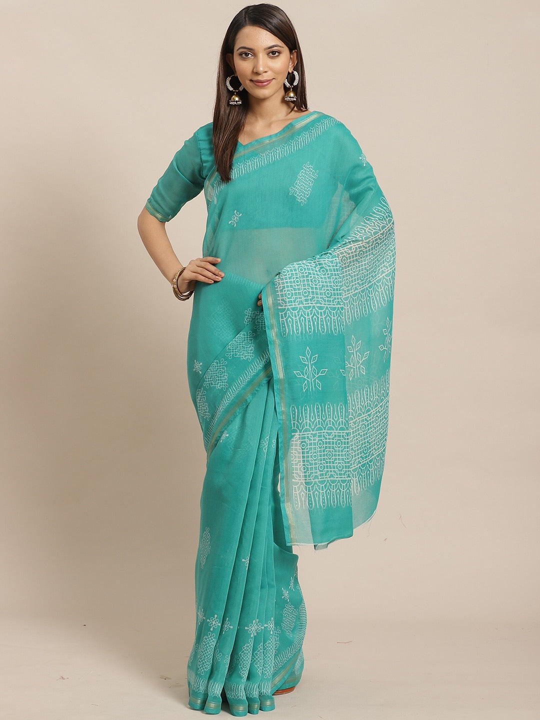 Saree Mall Ethnic Motifs Printed Banarasi Sarees - Distacart