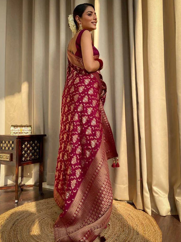 Kalini Woven Design Zari Banarasi Saree - Distacart