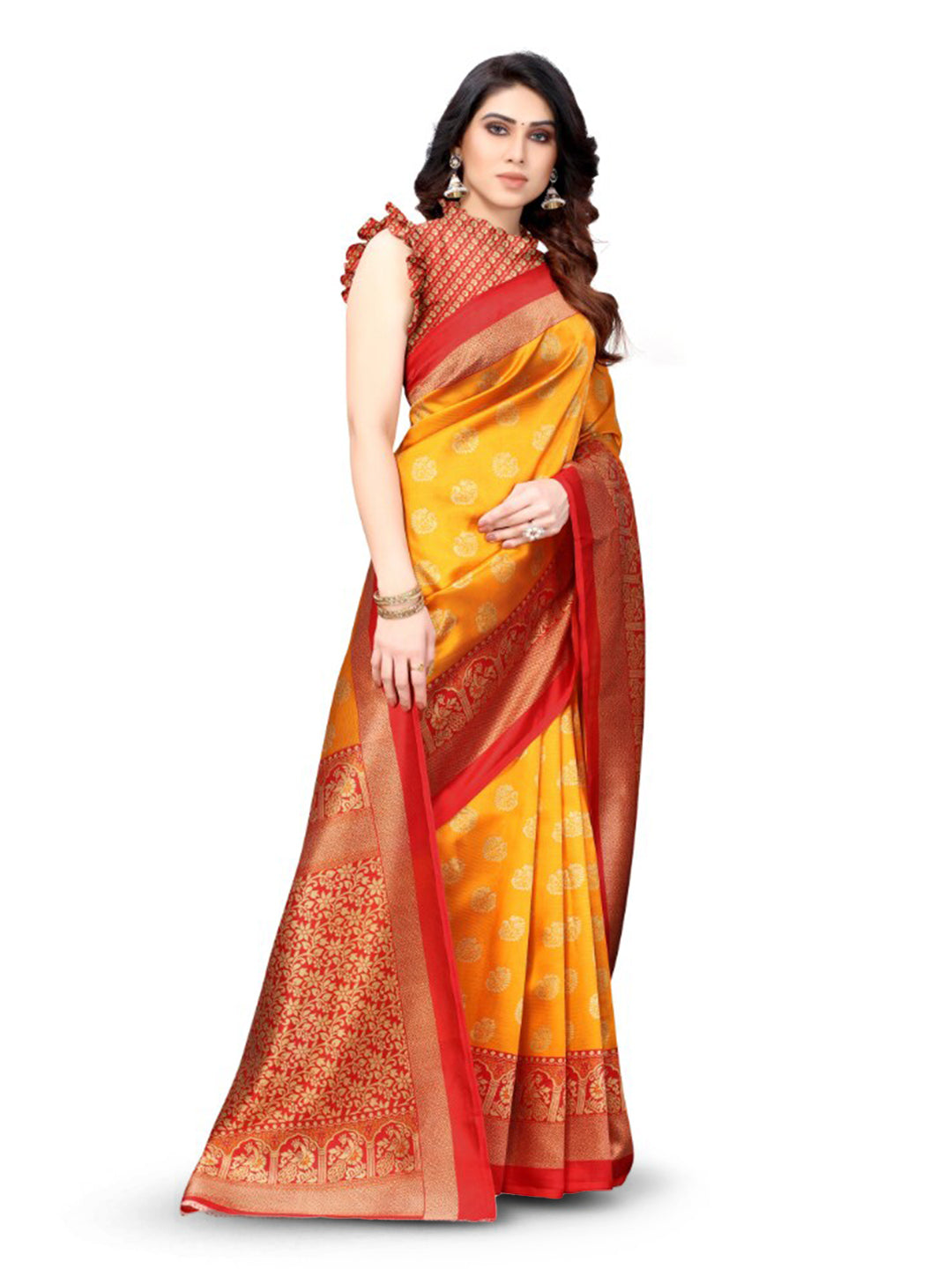 Kalini Ethnic Motifs Woven Design Zari Saree - Distacart