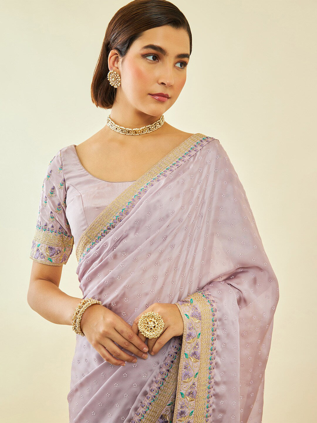 Soch Embellished Beads and Stones Saree - Distacart