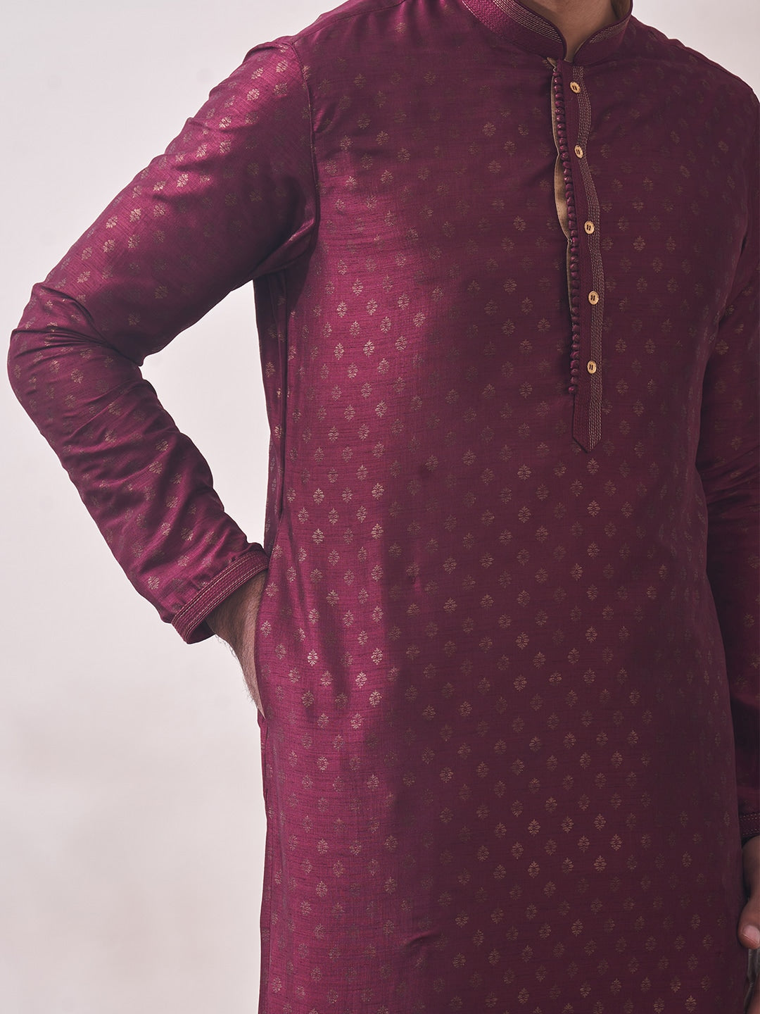 Manyavar Men Ethnic Motifs Printed Kurta with Churidar - Distacart