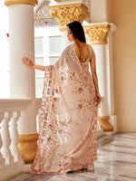 Thumbnail for Tikhi Imli Floral Sequinned Georgette Saree - Distacart