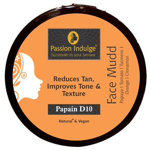 Passion Indulge Papain D10 Face Mudd Pack For Tan Removal - Distacart