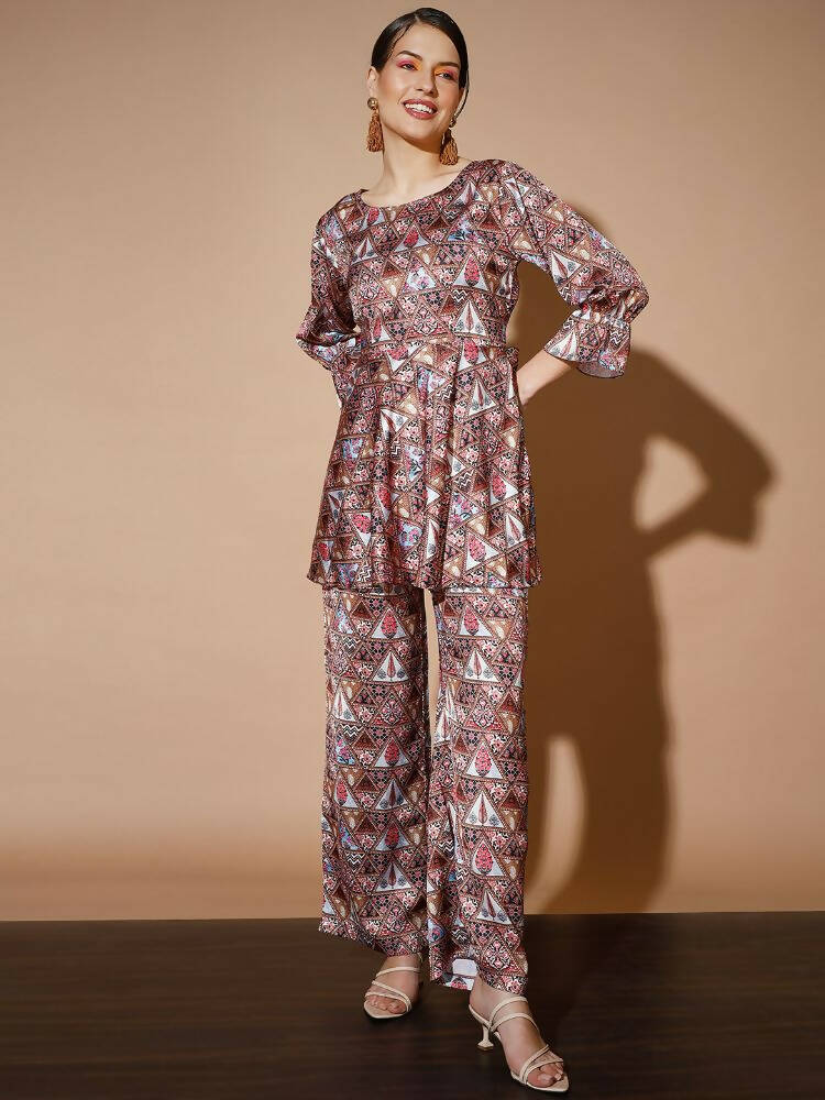 Myshka Women Multi Printed Co-Ords - Distacart