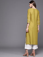 Thumbnail for Biba Women Green & White Printed Kurta with Crop Palazzos - Distacart