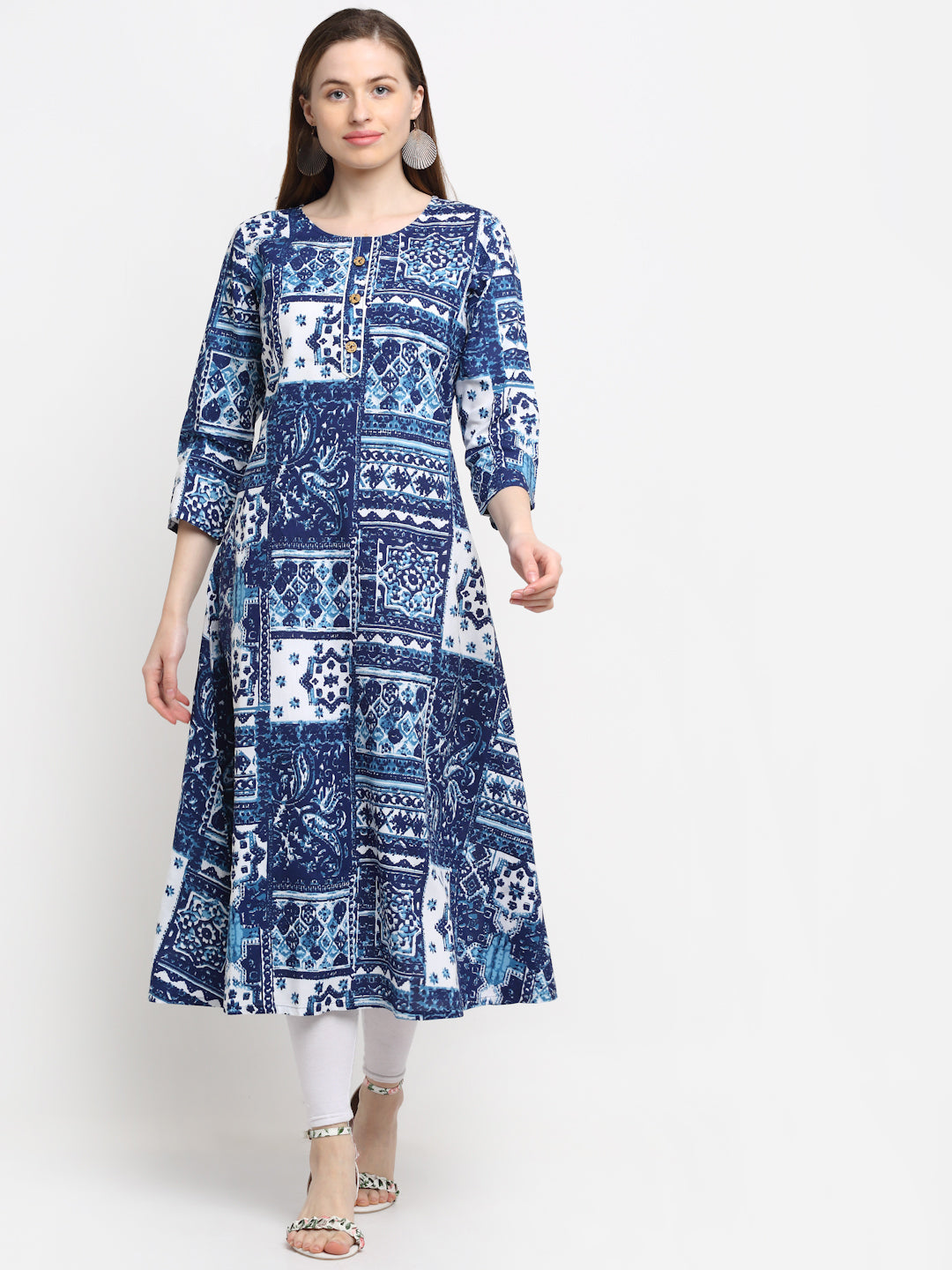 Kalini Women Blue Printed Kurta - Distacart