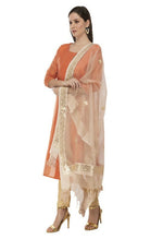 Thumbnail for Mominos Fashion Moeza Orgenza Gotta Patti Light Golden Dupatta - Distacart