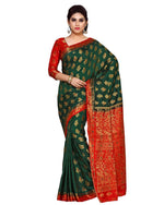 Thumbnail for Mimosa Women's Green Kanchipuram Art Silk Saree - Distacart