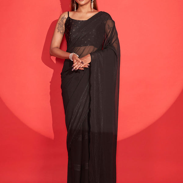 Tikhi Imli Zari Striped Saree - Distacart