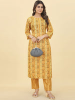Thumbnail for Kalini Ethnic Motifs Printed Kurta With Trousers - Distacart