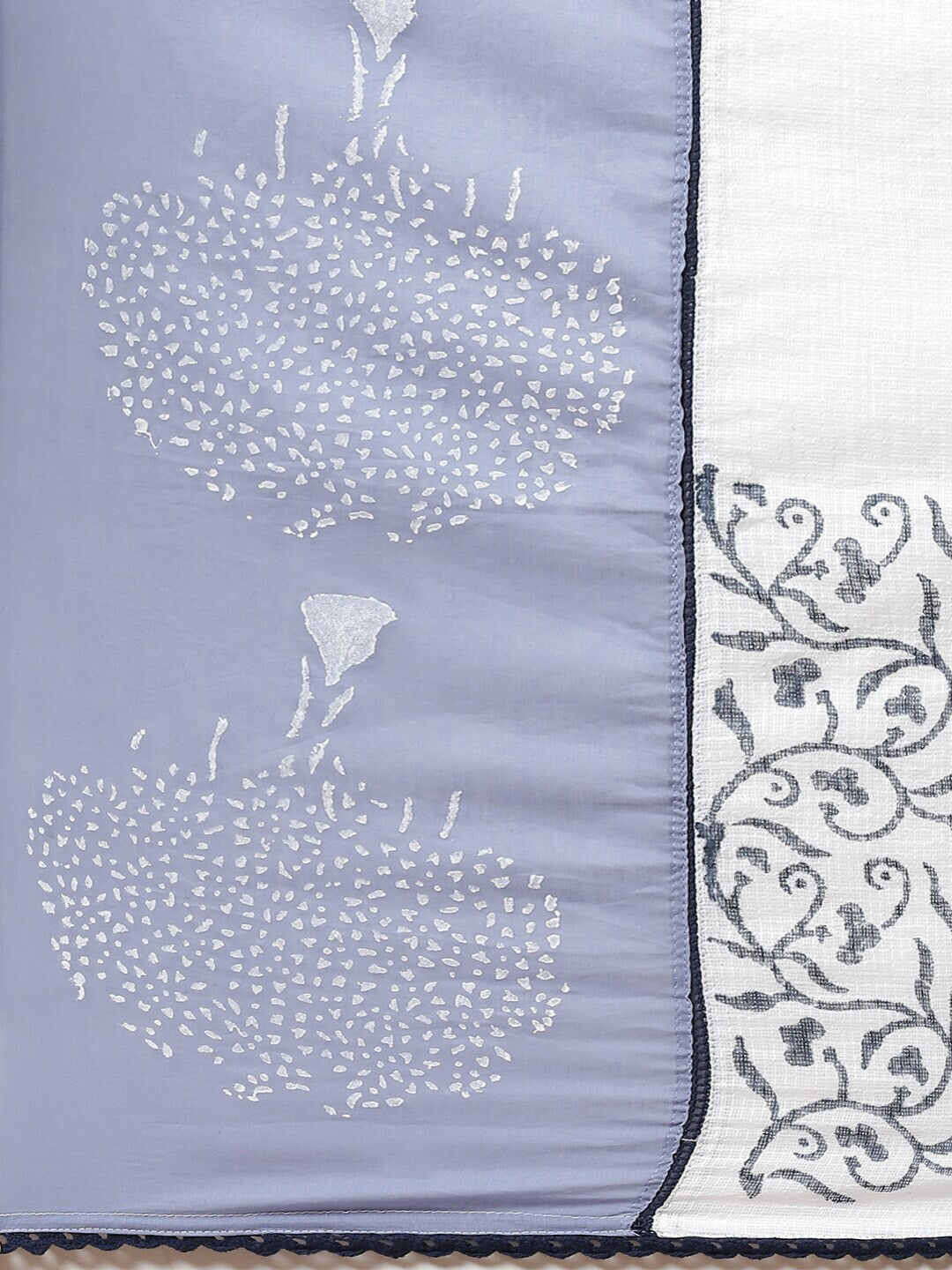 Biba Women White Ethnic Motifs Embroidered Pleated Thread Work Pure Cotton Kurta with Churidar & With Dupatta - Distacart