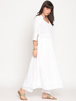 Thumbnail for Kalini Women Ethnic Motifs Embroidered Cotton Anarkali Kurta - Distacart