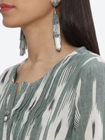 Thumbnail for Biba Abstract Printed A-Line Kurta with Palazzos & Dupatta - Distacart