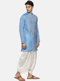 Thumbnail for Sethukrishna Men Blue Kurta with Dhoti Pants - Distacart