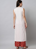 Thumbnail for Kalini Women White Embroidered Thread Work Kurta - Distacart