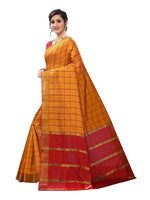 Thumbnail for Kalini Checked Zari Bordered Saree - Distacart