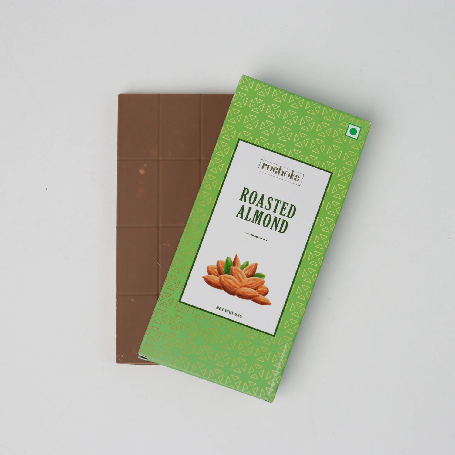 Dibha Ruchoks - Roasted Almond Chocolate Bar - Distacart