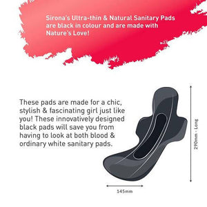 Sirona Biodegradable Black Sanitary Pads