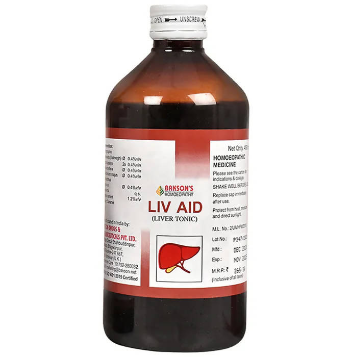 Bakson's Homeopathy Liv Aid Liver Tonic - Distacart