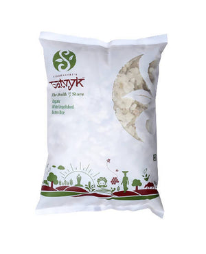 Siddhagiri's Satvyk Organic White Unpolished beaten Rice (Poha)