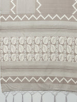 Thumbnail for Mitera Grey & Off White Art Silk Bhagalpuri Saree - Distacart