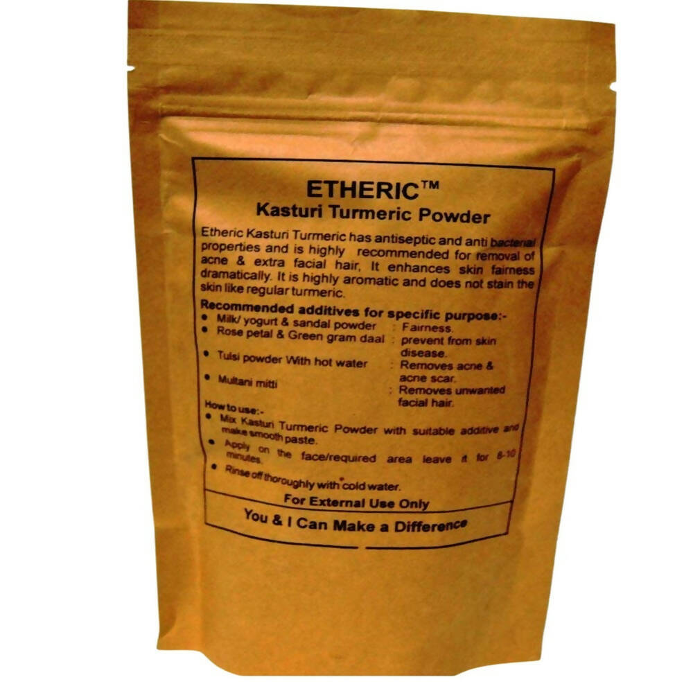 Etheric Wild Kasturi Turmeric Powder for Skin Care & Whitening - Distacart