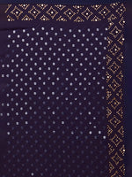 Thumbnail for Koskii Navy Blue Embellished Sequinned Saree - Distacart