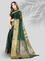 Thumbnail for Kalini Woven Design Zari Organza Banarasi Saree - Distacart
