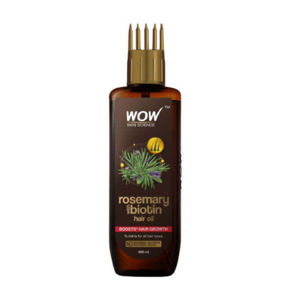 Wow Skin Science Rosemary With Biotin Hair Growth Oil - Distacart