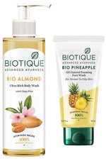 Thumbnail for Biotique Bio Almond Body Wash And Bio Pineapple Face Wash